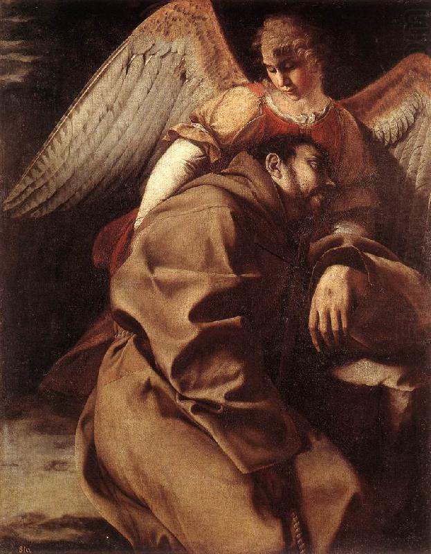 GENTILESCHI, Orazio St Francis Supported by an Angel sdgh china oil painting image